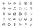 Set of icons of medicine. Medical symbols.